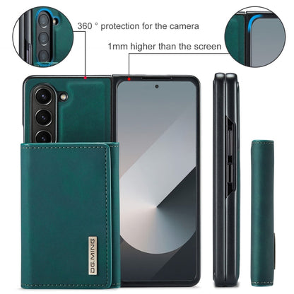 For Samsung Galaxy Z Fold6 DG.MING M1 Series 3-Fold Multi Card Wallet + Magnetic Phone Case(Green)