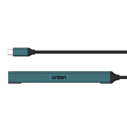 Onten UC972C 7 in 1 USB-C / Type-C to USB3.0 + USB2.0x2 + Type-Cx4 HUB Docking Station(Pine Green)