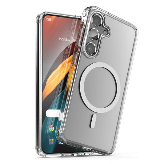 Pour Samsung Galaxy S24 5G ViLi MAG-C Series Coque de téléphone MagSafe magnétique PC + TPU (Transparent)