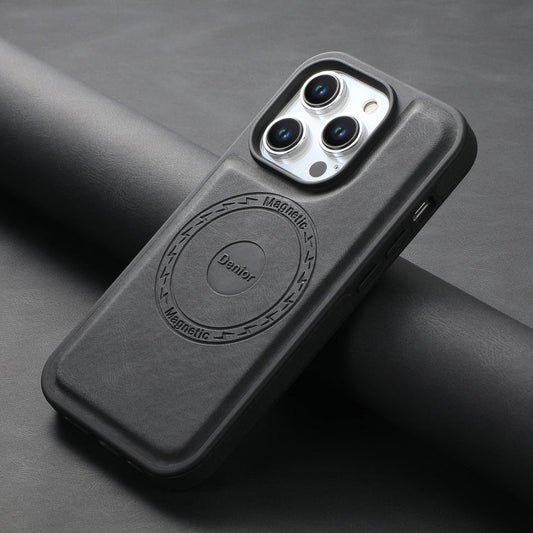Pour iPhone 12 Pro Max Étui de Téléphone Denior A13 Sensation de Peau MagSafe (Noir)