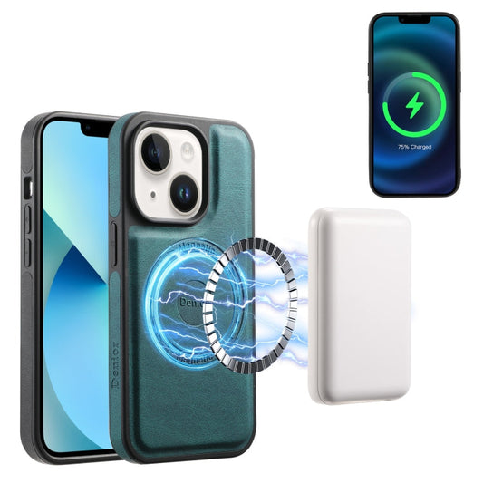 Pour iPhone 14 / 13 Étui de téléphone MagSafe Denior A13 Toucher soyeux (Bleu)