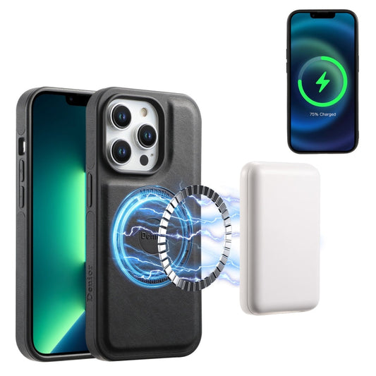 Pour iPhone 13 Pro Étui de téléphone MagSafe Denior A13 au toucher agréable (noir)