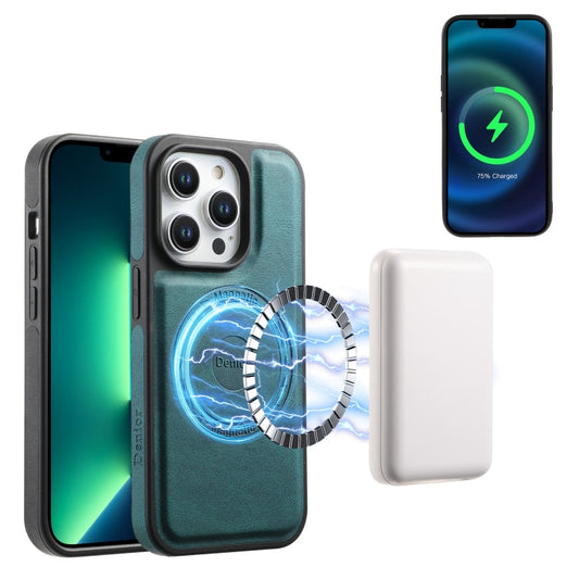 Pour iPhone 13 Pro Max Étui de téléphone Denior A13 Skin Feel MagSafe (bleu)