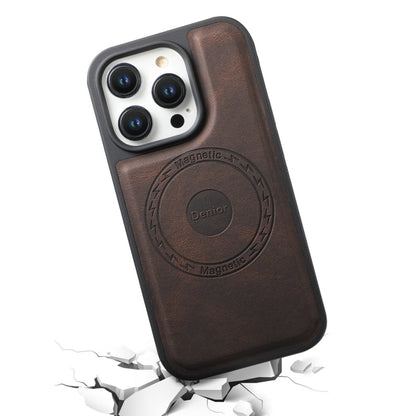 For iPhone 13 Pro Max Denior A13 Skin Feel MagSafe Phone Case(Brown)