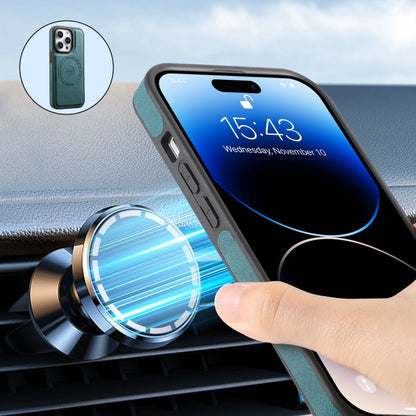 For iPhone 14 Pro Max Denior A13 Skin Feel MagSafe Phone Case(Blue)