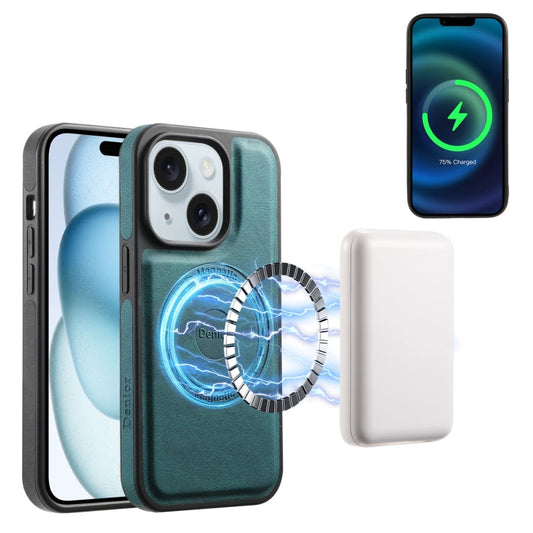 For iPhone 15 Plus / 14 Plus Denior A13 Skin Feel MagSafe Phone Case(Blue)
