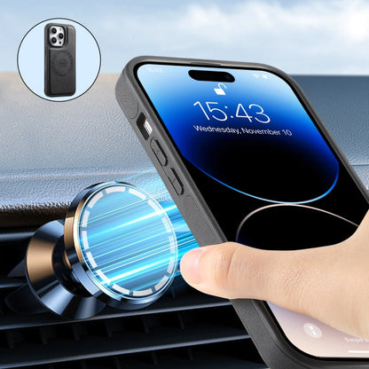 For iPhone 15 Pro Max Denior A13 Skin Feel MagSafe Phone Case(Black)