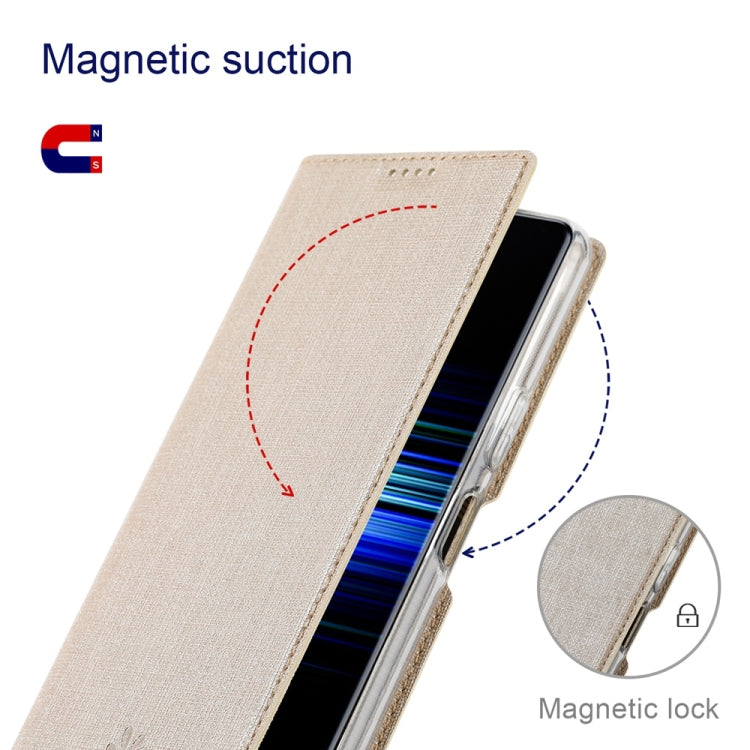 For Sharp Aquos Wish4 ViLi DMX Series TPU + PU Leather Magnetic Phone Case(Gold)