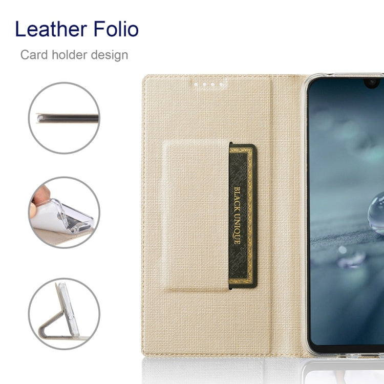 For Sharp Aquos Wish4 ViLi DMX Series TPU + PU Leather Magnetic Phone Case(Gold)