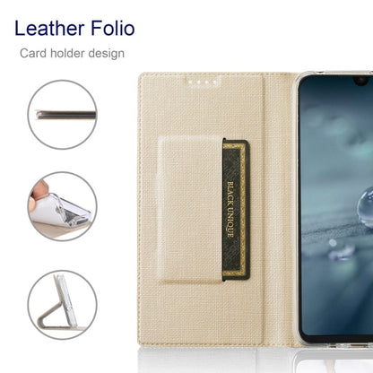 For Sharp Aquos Wish4 ViLi DMX Series TPU + PU Leather Magnetic Phone Case(Gold)