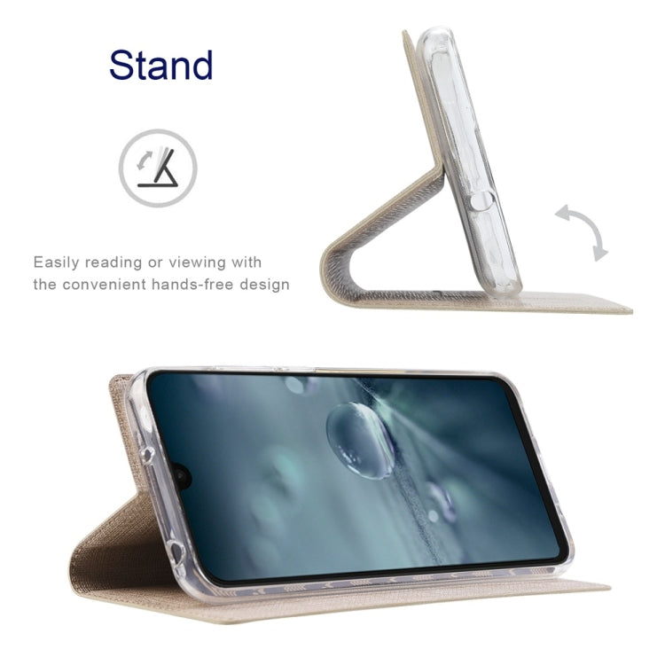 For Sharp Aquos Wish4 ViLi DMX Series TPU + PU Leather Magnetic Phone Case(Gold)