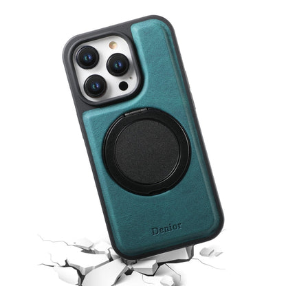 For iPhone 14 Pro Max Denior A14 Skin Feel Rotating Holder MagSafe Phone Case(Blue)