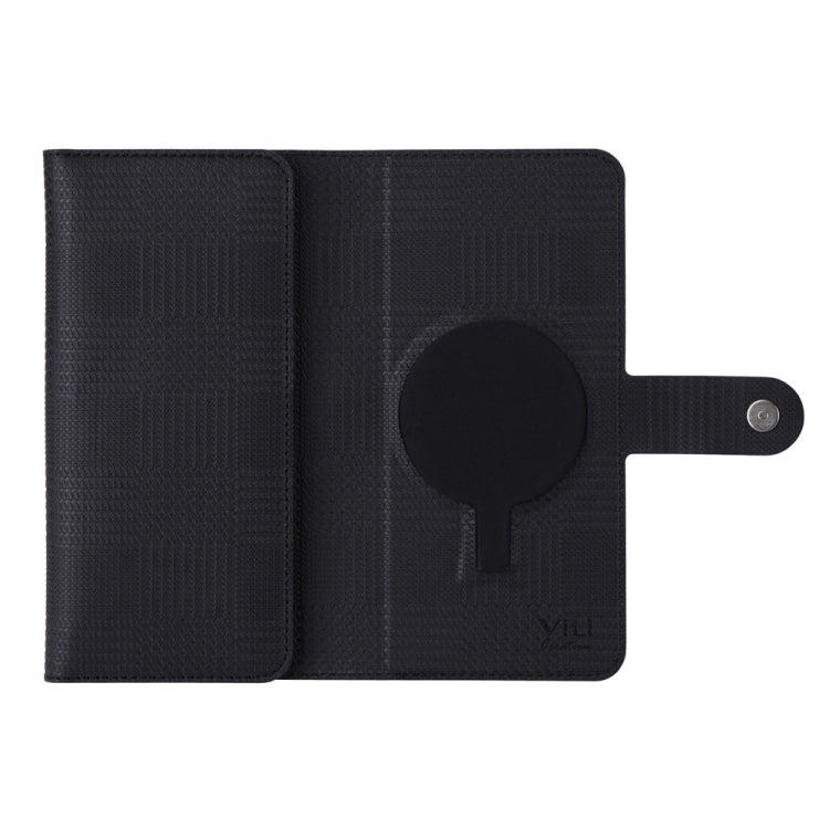 Pour étui de téléphone en cuir à rabat magnétique MagSafe RFID de la série ViLi GHA-C pour Samsung Galaxy S24 5G (noir)