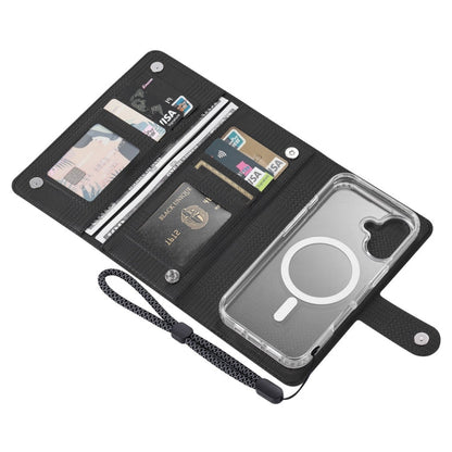 Pour étui de téléphone en cuir à rabat magnétique MagSafe RFID de la série ViLi GHA-C pour Samsung Galaxy S24 5G (noir)