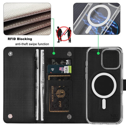 For Samsung Galaxy S24+ 5G ViLi GHB-C Series RFID MagSafe Magnetic Flip Leather Phone Case(Black)