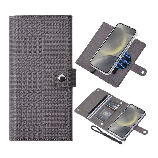 Pour Samsung Galaxy S24 5G ViLi GHB-C Series Étui de Téléphone en Cuir Magnétique MagSafe RFID (Gris)