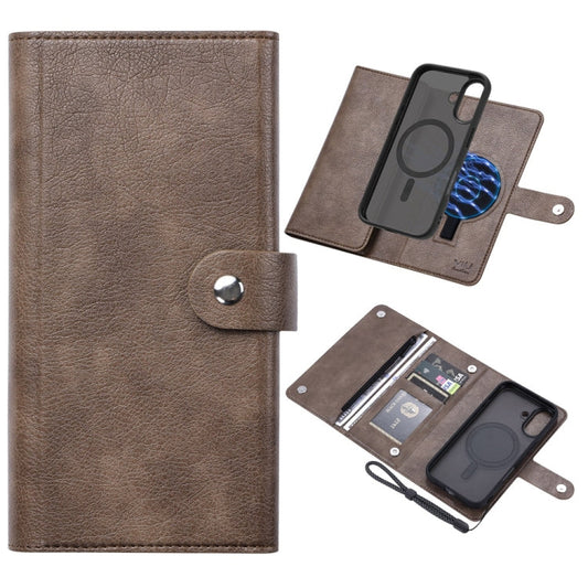 For iPhone 16 Plus ViLi GVS Series MagSafe Magnetic RFID Leather Phone Case(Coffee)