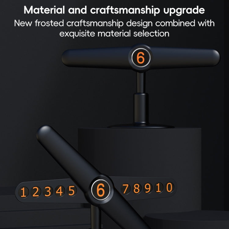 3R-2167 Creative Windmill Rotating Hidden Temporary Car Parking Card(Black)