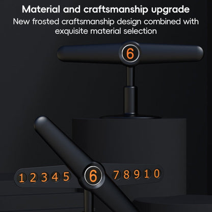 3R-2167 Creative Windmill Rotating Hidden Temporary Car Parking Card(Black)