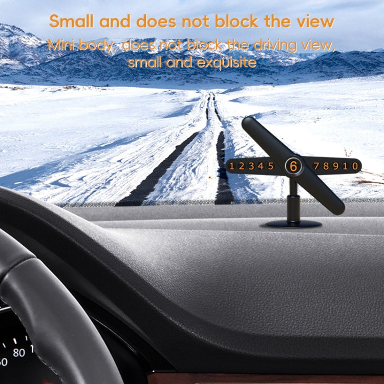 3R-2167 Creative Windmill Rotating Hidden Temporary Car Parking Card(Black)