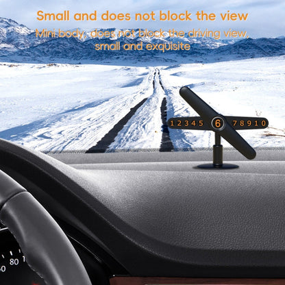 3R-2167 Creative Windmill Rotating Hidden Temporary Car Parking Card(Black)