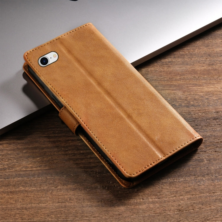 For iPhone 17e / 16e N.BEKUS CSJ-P1 Solid Color Leather Phone Case(Brown)
