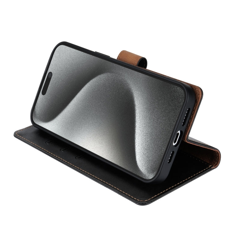 For iPhone 17e / 16e N.BEKUS CSJ-P1 Solid Color Leather Phone Case(Black)