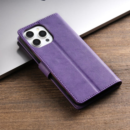For iPhone 13 Pro Max N.BEKUS CSJ-P1 Solid Color Leather Phone Case(Purple)