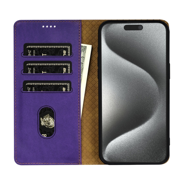 For iPhone 13 Pro Max N.BEKUS CSJ-P1 Solid Color Leather Phone Case(Purple)