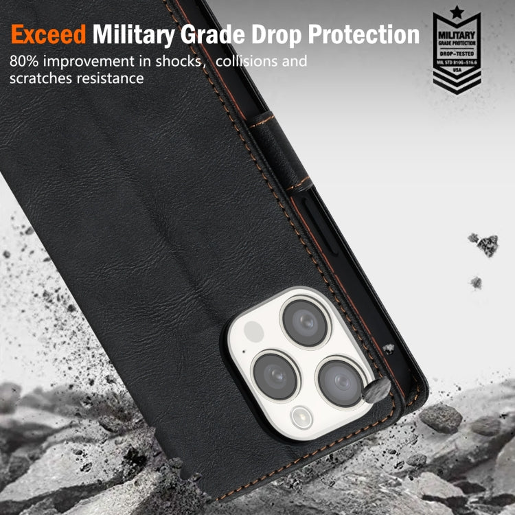 For iPhone 11 Pro Max N.BEKUS CSJ-P1 Solid Color Leather Phone Case(Black)