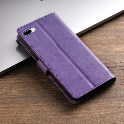 For iPhone 8 Plus / 7 Plus N.BEKUS CSJ-P1 Solid Color Leather Phone Case(Purple)