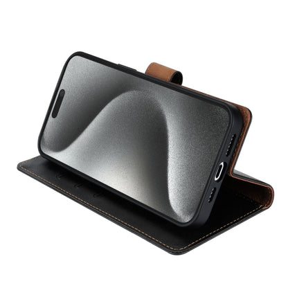 For iPhone XS / X N.BEKUS CSJ-P1 Solid Color Leather Phone Case(Black)
