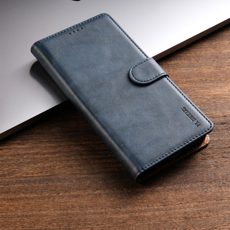 For iPhone XS / X N.BEKUS CSJ-P1 Solid Color Leather Phone Case(Blue)