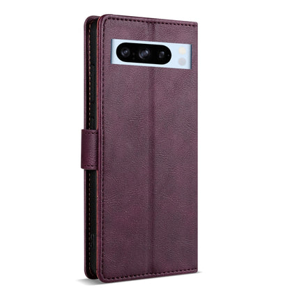 For Google Pixel 6 Pro N.BEKUS CSJ-P1 Solid Color Leather Phone Case(Wine Red)