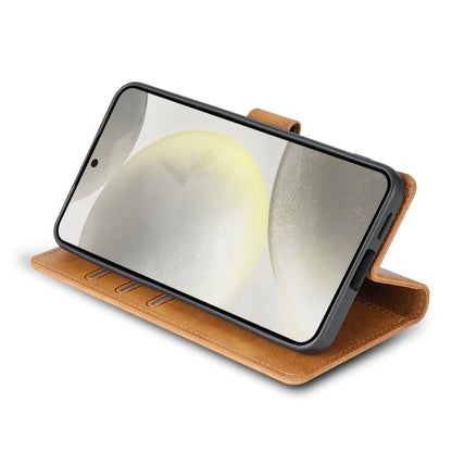 Pour Google Pixel 6 Pro N.BEKUS CSJ-P1 Étui de téléphone en cuir de couleur unie (marron)