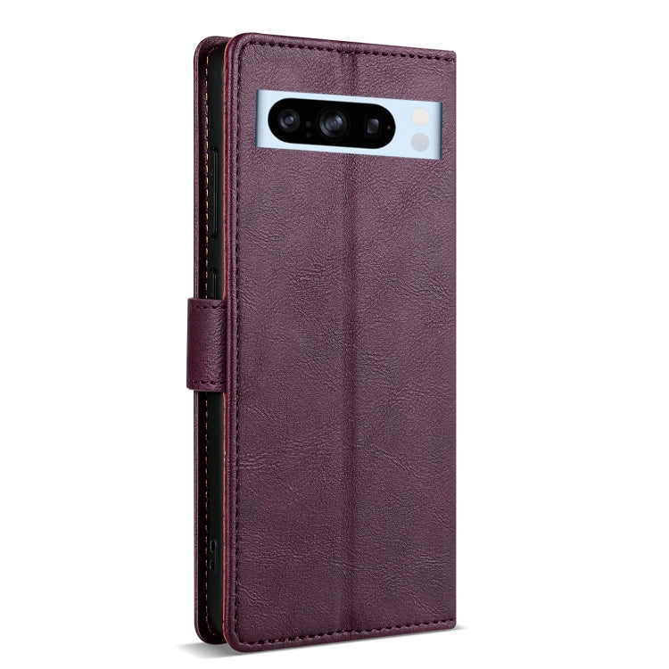 For Google Pixel 8 N.BEKUS CSJ-P1 Solid Color Leather Phone Case(Wine Red)
