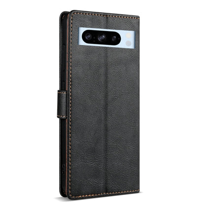 For Google Pixel 8a N.BEKUS CSJ-P1 Solid Color Leather Phone Case(Black)