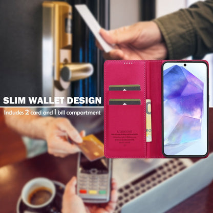For Samsung Galaxy A16 5G LC.IMEEKE L1 Series Frosted Fine Texture PU Phone Case(Red)