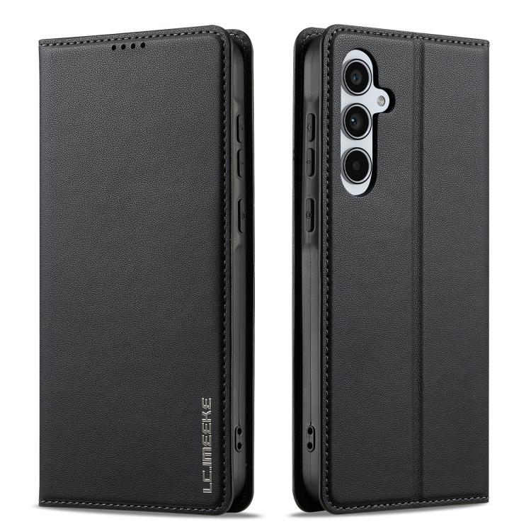 For Samsung Galaxy A36 5G LC.IMEEKE L1 Series Frosted Fine Texture PU Phone Case(Black)