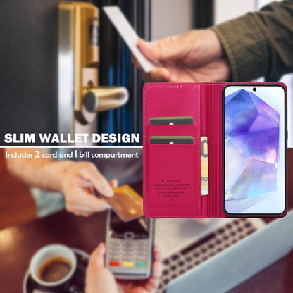 Pour Samsung Galaxy A36 5G LC.IMEEKE Série L1 Étui de téléphone en PU givré à texture fine (Rouge)