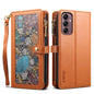 For Samsung Galaxy A56 5G ESEBLE Star Series Lanyard Zipper Wallet RFID Leather Case(Brown)