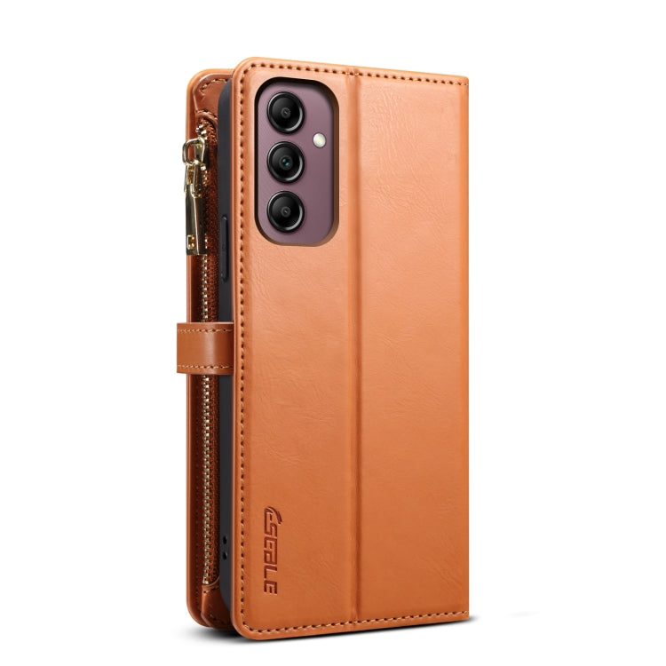 For Samsung Galaxy A56 5G ESEBLE Star Series Lanyard Zipper Wallet RFID Leather Case(Brown)