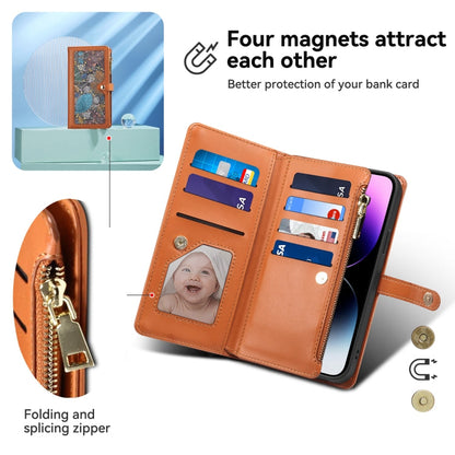 For Samsung Galaxy A56 5G ESEBLE Star Series Lanyard Zipper Wallet RFID Leather Case(Brown)