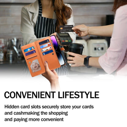 For Samsung Galaxy A56 5G ESEBLE Star Series Lanyard Zipper Wallet RFID Leather Case(Brown)
