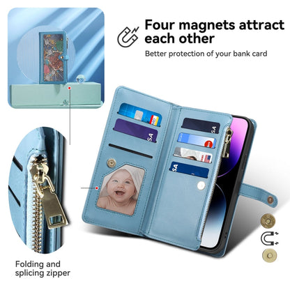 For Samsung Galaxy A26 5G ESEBLE Star Series Lanyard Zipper Wallet RFID Leather Case(Blue)