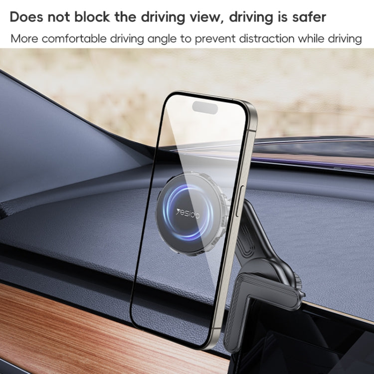 Yesido C212 Car Floating Screen Clip-on Magnetic Phone Holder(Black)