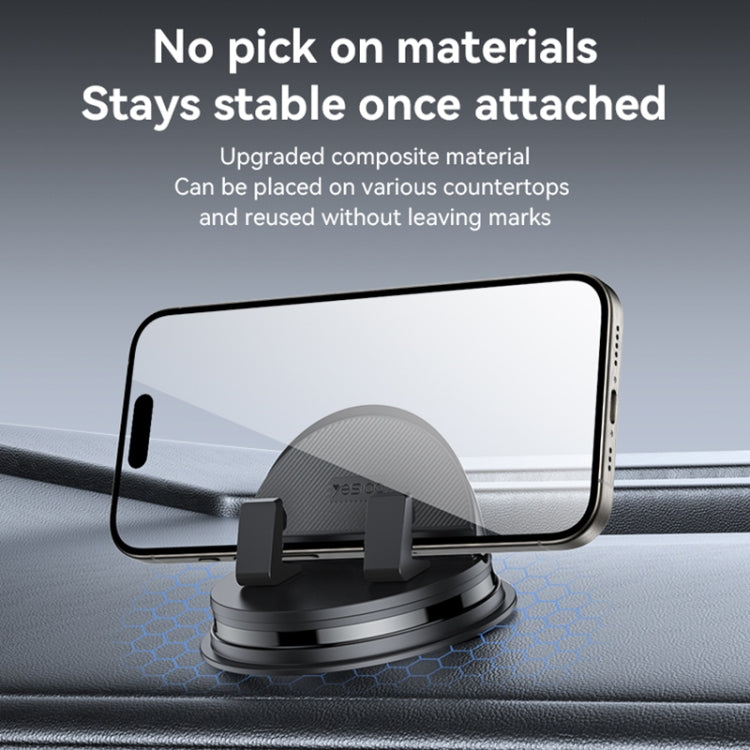 Yesido C268 Car Dashboard 360 Degree Rotating Base Phone Holder(Black)