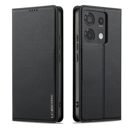 For Redmi Note 13 Pro 5G LC.IMEEKE L1 Series Frosted Fine Texture PU Phone Case(Black)