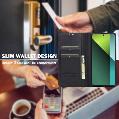 For Redmi Note 13 Pro 5G LC.IMEEKE L1 Series Frosted Fine Texture PU Phone Case(Black)