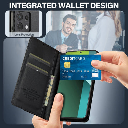 For Redmi Note 13 Pro 5G LC.IMEEKE L1 Series Frosted Fine Texture PU Phone Case(Black)